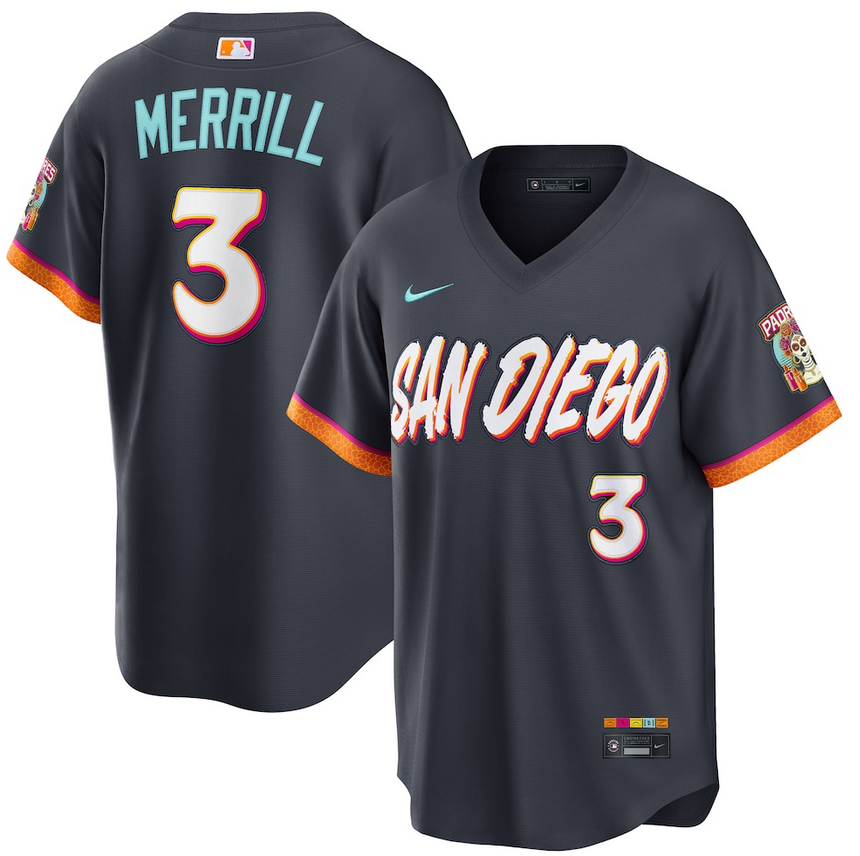 Men San Diego Padres #3 Jackson Merrill Nike White Home Limited Player Jersey->oakland athletics->MLB Jersey